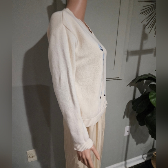 Vintage Liz Claiborne Liz Golf Sweater – Cotton Golf Graphic Sweater – Size M - Picture 12 of 16